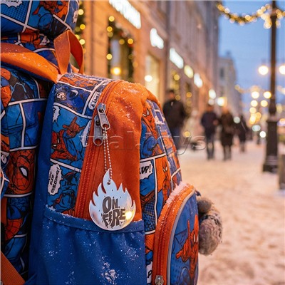 Брелок виниловый "Safe mode on fire" 61x80 мм, световозвращающий белый, в пластиковом пакете