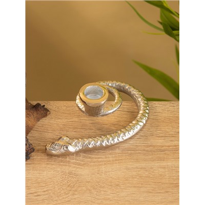 Подсвечник «Змейка», 15×9.5×5 см, алюминий