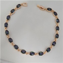 Браслет на руку ювелирная бижутерия коллекция "Дубай", вставка: фианиты, цвет: хамелеон, арт.414.085