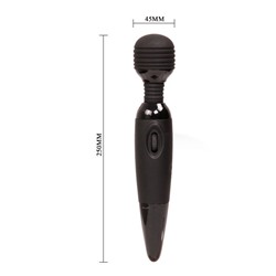 Черный вибромассажер с мощной вибрацией Power Wand