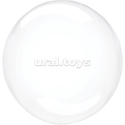 Шар (50''/127 см) Сфера, Deco Bubble (синяя упаковка) Прозрачный, Кристалл, 1 шт. в уп.