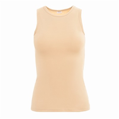 Майка домашняя женская MINAKU: Home collection, бежевая, размер 42