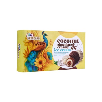 Конфеты глазированные «Сливочный и шоколадный пломбир», 126 г