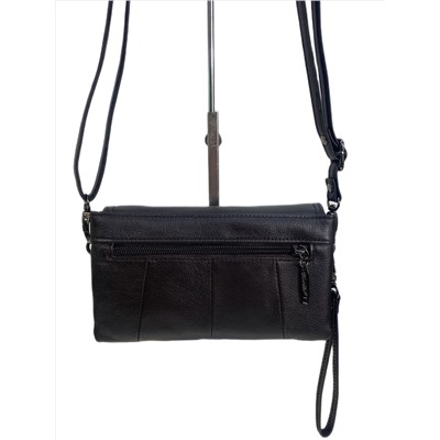 Женская сумка из натуральной кожи, цвет черный