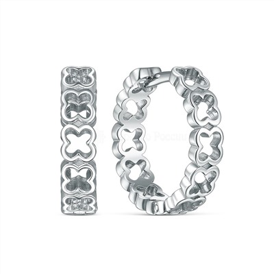 Серьги из серебра родированные 11-2197р