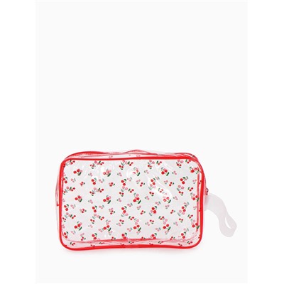 Косметичка для бассейна «Вишня», с ручкой, на молнии, пвх, прозрачная
