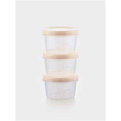 Набор банок для хранения продуктов «Фиджи», 3 шт., 700 мл, пластик, крышки МИКС