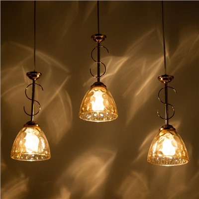 Светильник ЭкономСвет Federica 3×40 Вт Е27 золото 59×13×65(32)см