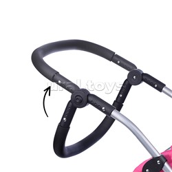 Коляска-люлька для кукол, металлическая, с корзиной, цвет морские звезды