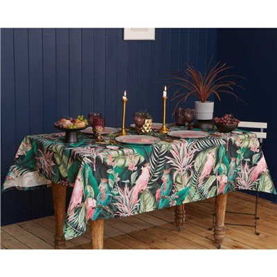 Скатерть «Этель» Tropical parrots 149×110 см, 100% хлопок, саржа 190 г/м²