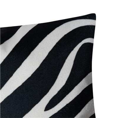 Наволочка декоративная Этель «Зебра» 40×40 см, велюр, 100% п/э