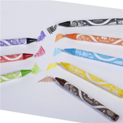 Мелки восковые  8цв "Art Time" корпус 9мм (090285) Хатбер