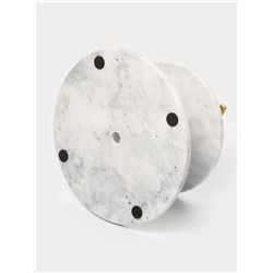 Этажёрка для фруктов и десертов Magistro Marble, 2 яруса, d=25/20×26.5 см, мрамор, белая