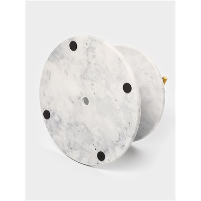 Этажёрка для фруктов и десертов Magistro Marble, 2 яруса, d=25/20×26.5 см, мрамор, белая