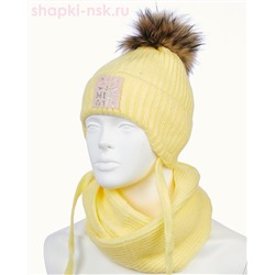 03-3-M (E) Комплект для девочки (шапка+снуд) (48-50)