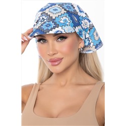 Косынка с козырьком (мозаика/голубая) КК46