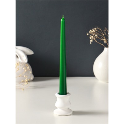 Набор свечей античных, 2.3×24.5 см, 5 ч, 55 г, 4 шт., тёмно-зелёный