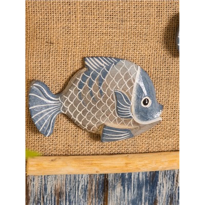 Панно плетёное «Пара рыбок», 25×4×55 см