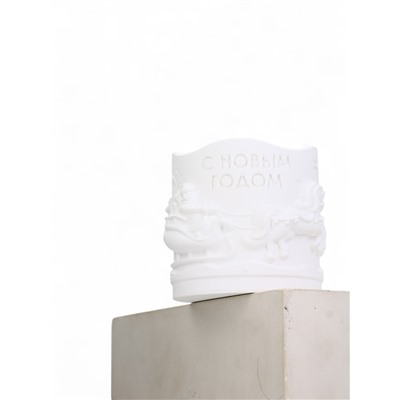 Свеча гипс "Новый год", аромат мускат