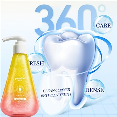 Yashida Отбеливающая гелевая зубная паста со вкусом цитруса и мяты, 220 гр