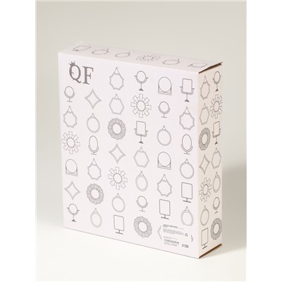 Зеркало декоративное, двустороннее, настольное, 19.5×33.5 см, (13.5×18.5 см), бежевое