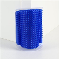 Массажёр - чесалка на угол, размер S, 13.5×9×5 см, с кошачьей мятой, синий