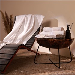 Полотенце махровое SL HOME: Waffle «Блан де Блан» 100×180 см, 100% хлопок, белое