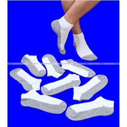 Байвей носки мужские укороченные белые (серая подошва) арт. 1260 (1261)