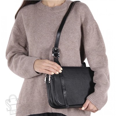 Сумка женская кожаная 3618VG black Vitelli Grassi
