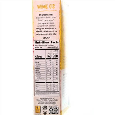 Nature's Path, Хлопья Whole O's, 11,5 унций (325 г)
