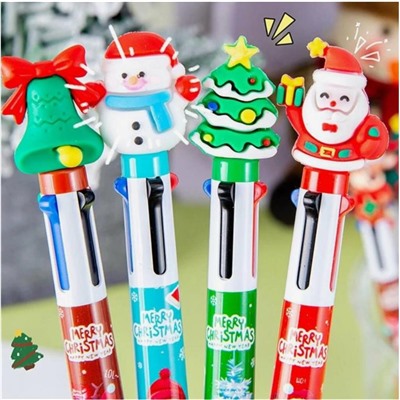 Рождественские шариковые ручки 6в1