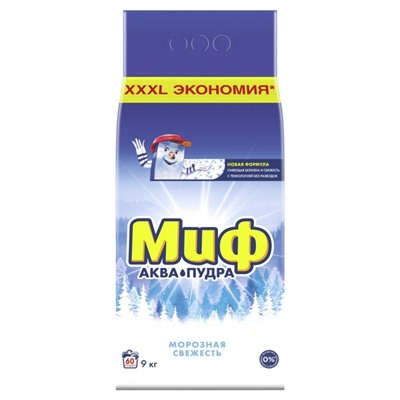 Стиральный порошок «Миф», морозная свежесть, автомат, 9 кг