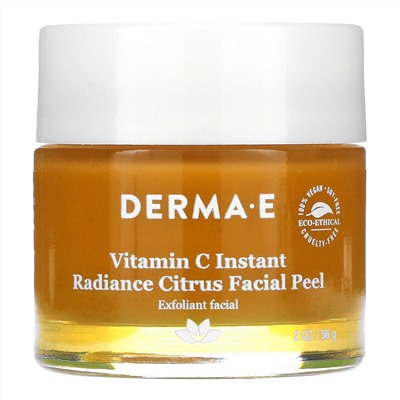 Derma E, Цитрусовый пилинг для лица «Мгновенное сияние» с витамином C, 56 г