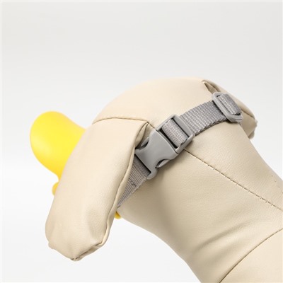 Намордник силиконовый, фиксирующий, размер S (ОМ 12 см, ОШ 17-30 см), жёлтый