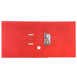 Папка с арочным механизмом A4 75 мм PP двусторонний разобранная, металлическая окантовка, запечатка форзаца, наварной карман с этикеткой, красная
