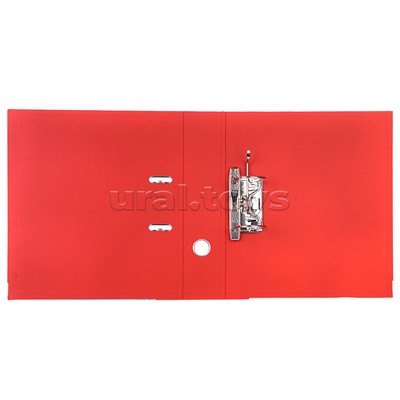 Папка с арочным механизмом A4 75 мм PP двусторонний разобранная, металлическая окантовка, запечатка форзаца, наварной карман с этикеткой, красная
