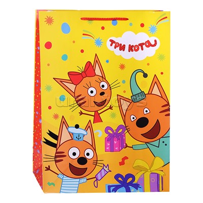 Пакет подарочный глянцевый "Три Кота" А xl,