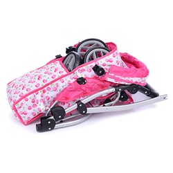 Коляска-люлька для кукол, металлическая, с корзиной, цвет морские звезды