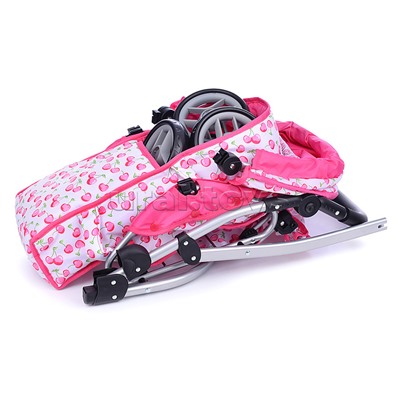 Коляска-люлька для кукол, металлическая, с корзиной, цвет морские звезды