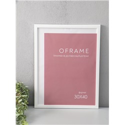 Фоторамка для фото 30×40 см Oframe, пластик, белый, (пластиковый экран)