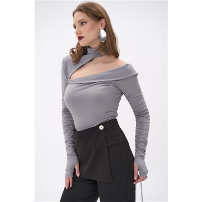 Лонгслив Крис (тёмно-серый)