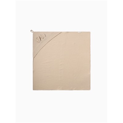 Полотенце - уголок муслиновое «Крошка Я», 75×75 см, хлопок 100%, бежевое