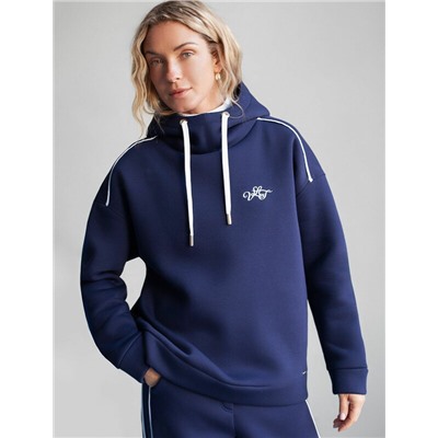 Худи среднего объема из эластичного футера трехнитики c начесом