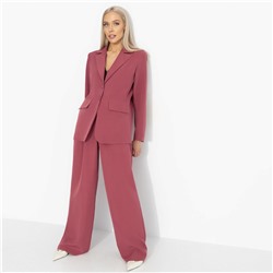 Брючный костюм элегантный, Серьезный стиль (2 в 1, малиновый десерт)