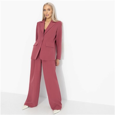 Брючный костюм элегантный, Серьезный стиль (2 в 1, малиновый десерт)