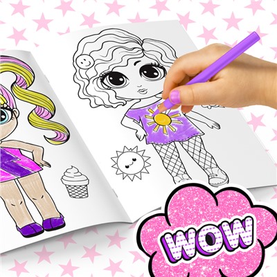Раскраски набор WOW Girls, А5, 6 шт. по 12 стр.