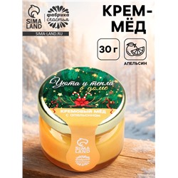 Крем-мёд «Уюта и тепла в доме», вкус: апельсин, 30 г