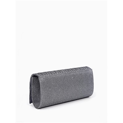 Сумка-клатч женская вечерняя на магните, на цепочке, блестящая, серебристая