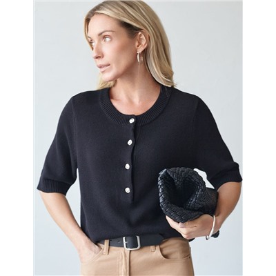 Джемпер тонкой вязки из хлопка с кашемиром