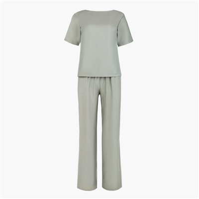 Костюм женский (футболка, брюки) MINAKU: Enjoy, оливковый, размер 42